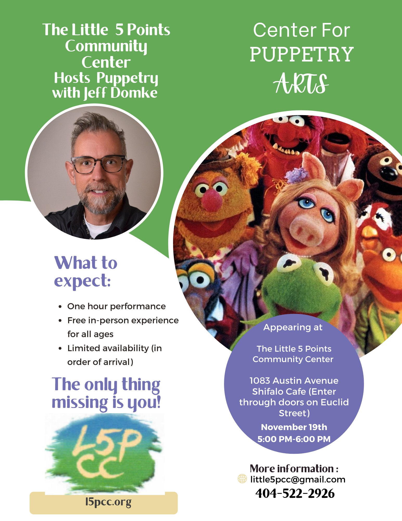 Puppetry with Jeff Domke